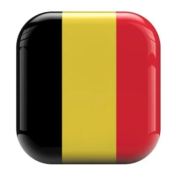 Belgian flag icon Stock Illustration