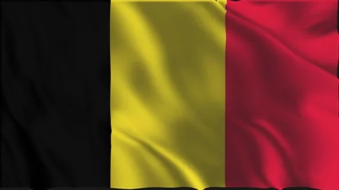 Belgian flag waving slowly Stock Footage 336222352