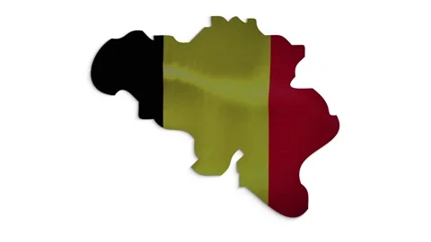Belgian flag waving in the wind. Realistic flag background. Looped animation Stock Footage 150772650