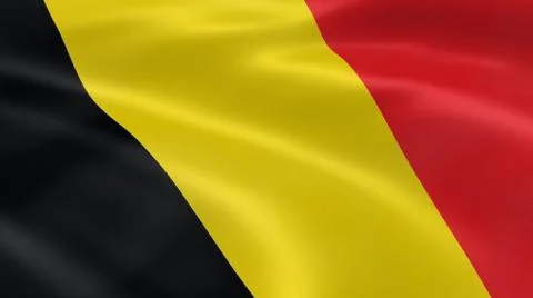 Belgian flag in the wind 写真素材