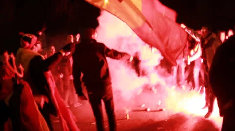 Belgian Hooligans Stock Footage 22511862