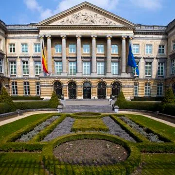 Belgian Parliament Building in Brussels Stock Photos
