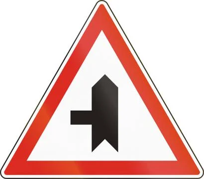 Belgian regulatory road sign - Intersection with priority Stock Illustration