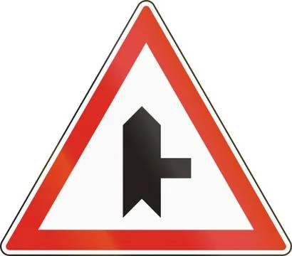 Belgian regulatory road sign - Intersection with priority 스톡 일러스트