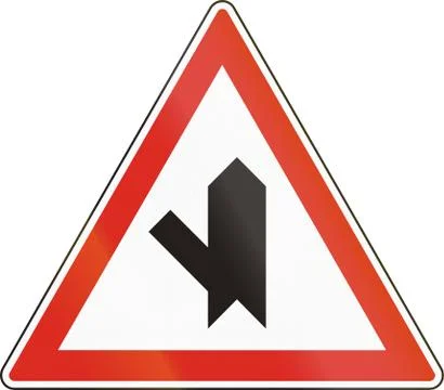 Belgian regulatory road sign - Intersection with priority Ilustração Stock