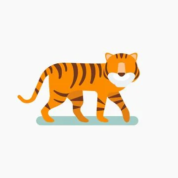 The Belgian tiger. Flat llustration. Stock Illustration