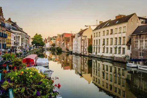 Belgian town of Gent Stock Photos