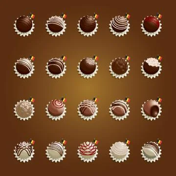 Belgian truffle Stock Illustration