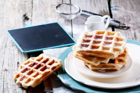 Belgian waffles Stock Photos