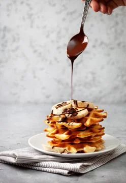 Belgian waffles Stock Photos