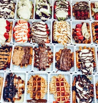 Belgian waffles Stock Photos