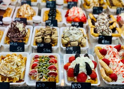 Belgian waffles Stock Photos