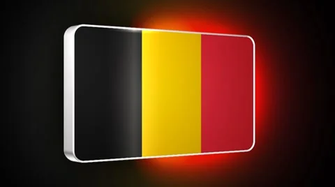 Belgium 3d flag Stock Footage 7754217