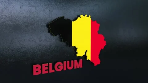 Belgium 3d Map Stock Footage 281030582