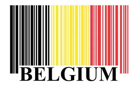 Belgium barcode flag, vector Stock Illustration