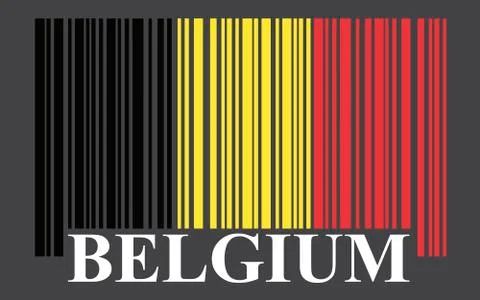 Belgium barcode flag, vector Stock Illustration