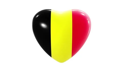 Belgium beating heart looping 3D animation Stock Footage 146639771