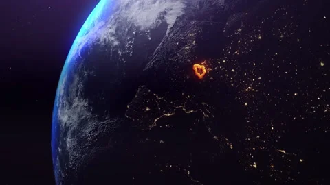 Belgium border outline from space 스톡 동영상 195691353