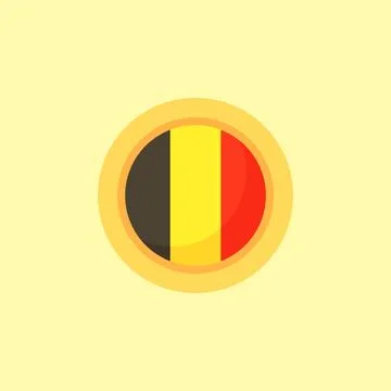 Belgium - Circular Flag Stock Illustration