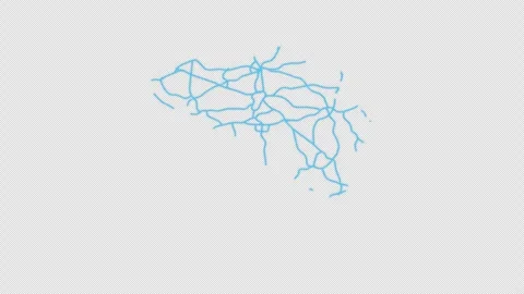 Belgium Country Line Map Self Drawing Animated Overlay, Alpha 4K Видео 340289818