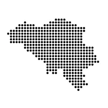 Belgium dotted vector map Illustrazione stock