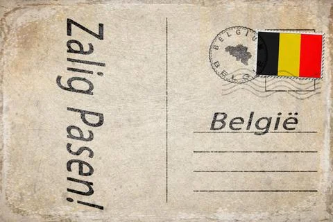 Belgium Easter Sunday Celebration Background Stock Illustration