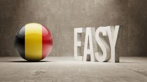 Belgium. Easy  Concept. Stock Illustration