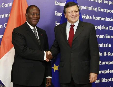 Belgium Eu Commission Ivory Coast President Visit - Nov 2011 Stock Photos