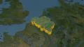 Belgium extruded. Blue Marble. 4k or 4k+ Resolution