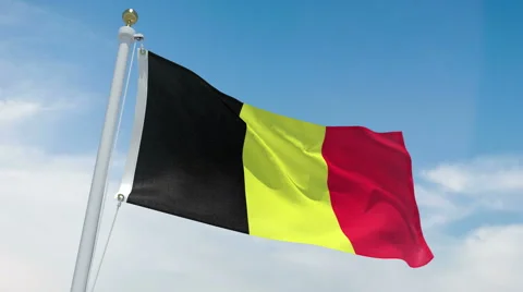 Belgium flag in 4k Stock Footage 62439169