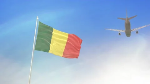 Belgium Flag With Airplane Stock-Footage 131462147