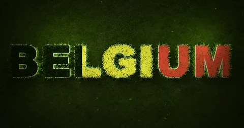 Belgium Flag is Appearing Over Growing Grasses Stock Footage 101744636
