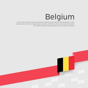 Belgium flag background. State belgian patriotic banner, cover. Vector design Illustrazione stock