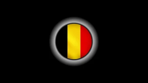 Belgium flag button 1080p Stock Footage 109128958