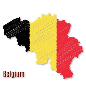 Belgium flag design elements Stock Illustration
