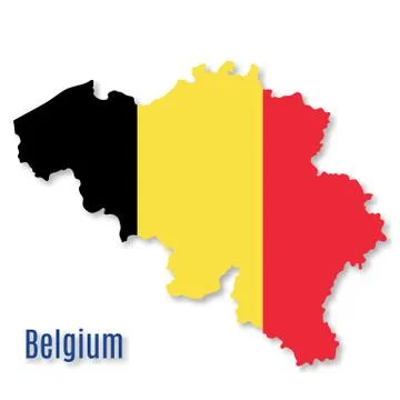 Belgium flag design elements Stock Illustration
