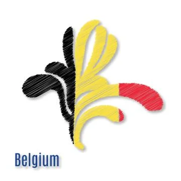 Belgium flag design elements Stock Illustration