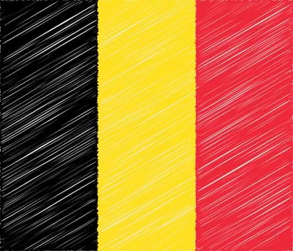 Belgium flag design elements Stock Illustration