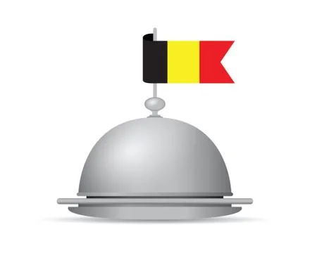 Belgium flag dinner platter Stock Illustration