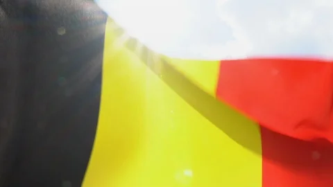 Belgium Flag Flapping Stock Footage 118962850