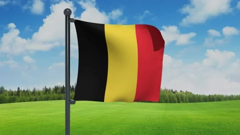 Belgium Flag Video stock 151861634