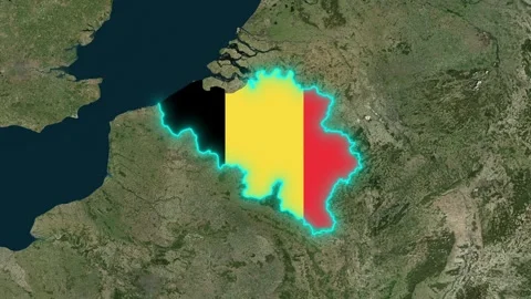 Belgium Flag Video stock 307274254