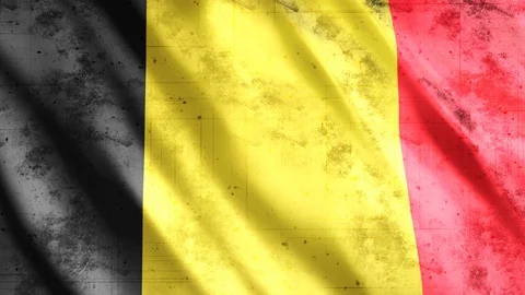 Belgium Flag Grunge Stock Footage 123707900