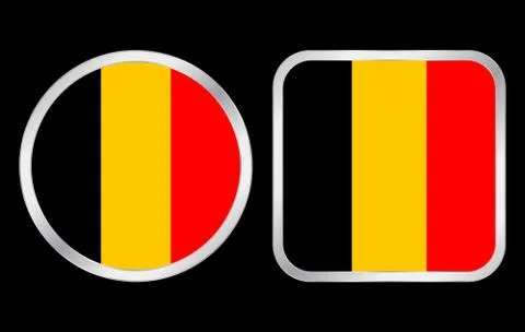 Belgium flag icon Stock Illustration