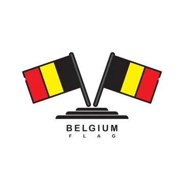 Belgium flag icon vector Stock Illustration