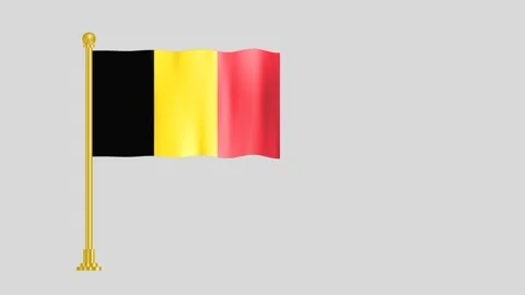 Belgium flag illustration Stock Footage 197034486