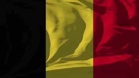 Belgium Flag Loop Stock Footage 295719731