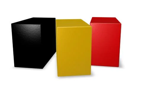 Belgium flag made from blocks - 3d illustration Stock Illustration