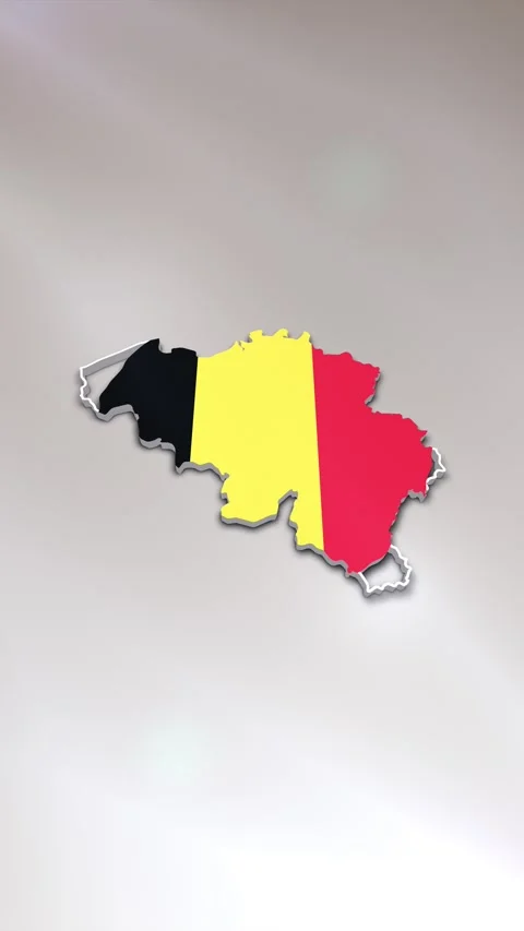 Belgium Flag on Map Stock Footage 278172550