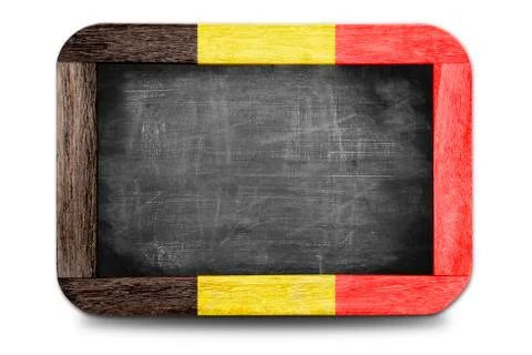 Belgium flag soccer 2014 framed of small chalkboard Stock Illustration